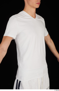 Johnny Reed dressed sports upper body white t shirt 0008.jpg